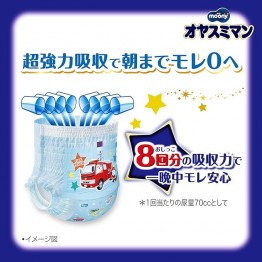 Unicharm Moony 夜用安睡褲 加大碼 XL 22片 (男仔) ⭐超強力吸收！"新款" 8倍吸濕力⭐ 13-28kgs | 原箱優惠x3包裝, 低至$106/包($4.82/片)